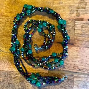 ☘️Adventurine green necklace with strong 316 L stainless Steel lobster clasp.